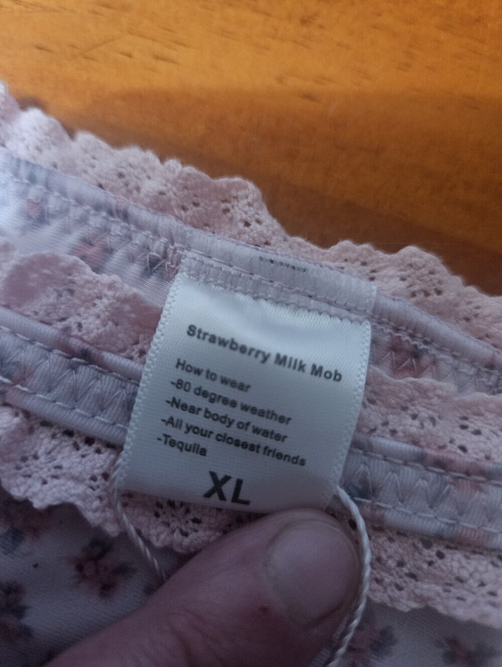 strawberry milk mob Pink Floral Cheeky Bikini Bottoms XL! - Picture 3 of 6